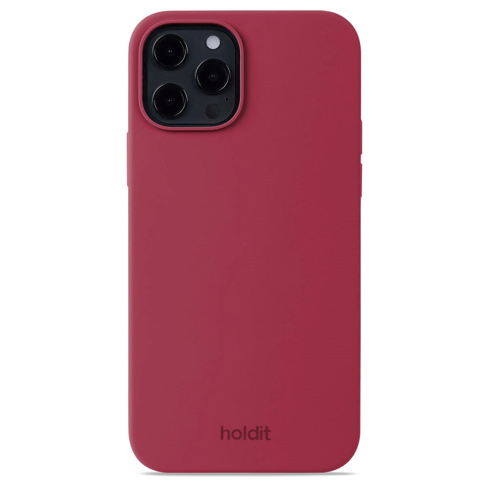 iPhone 12 / 12 Pro Holdit Soft Touch Skal Silikon - Red Velvet