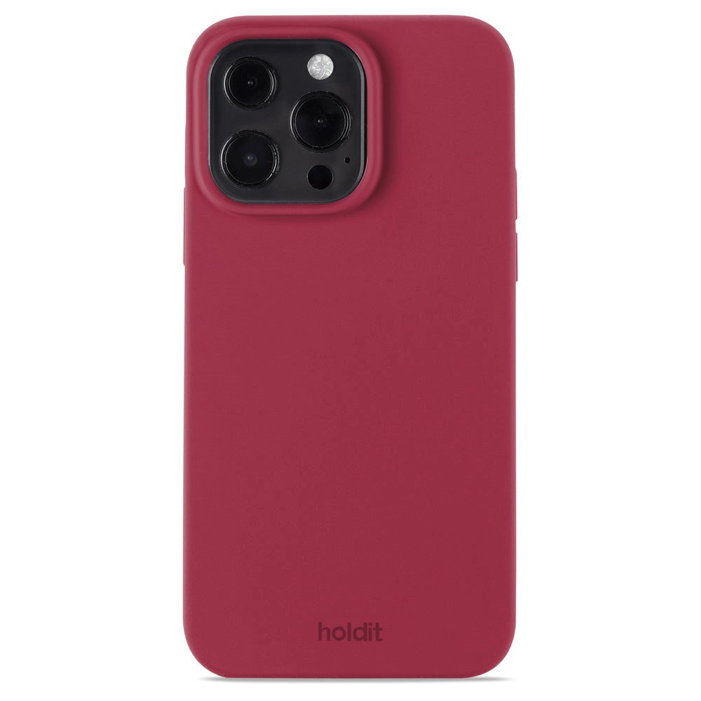 iPhone 13 Pro Holdit Soft Touch Skal Silikon - Red Velvet