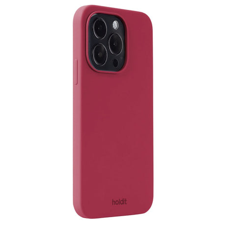 iPhone 14 Pro Holdit Soft Touch Skal Silikon - Red Velvet