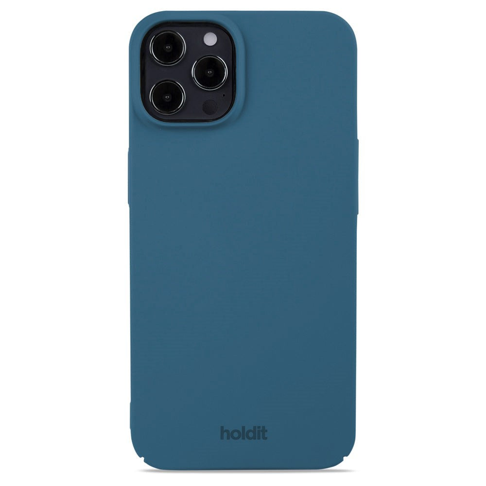 Holdit iPhone 12 / 12 Pro Slim Plast Skal - Denim Blue