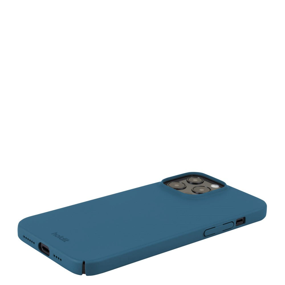 Holdit iPhone 13 Pro Max Slim Plast Skal - Denim Blue