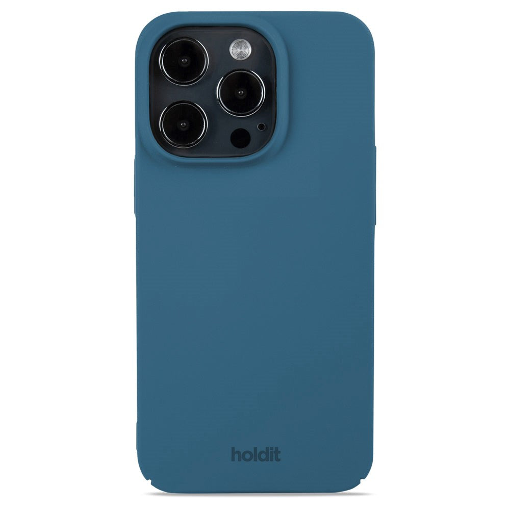 Holdit iPhone 14 Pro Slim Plast Skal - Denim Blue