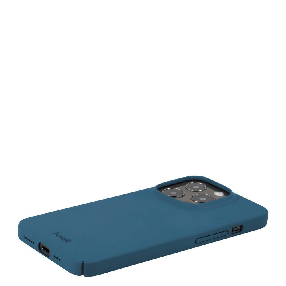 Holdit iPhone 14 Pro Slim Plast Skal - Denim Blue