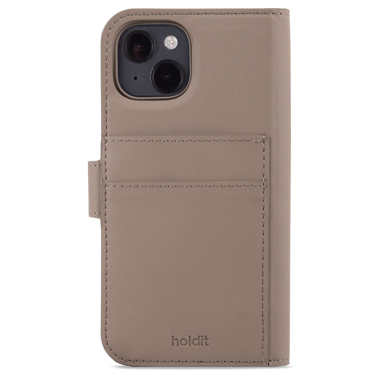 Holdit iPhone 14 / 13 Wallet Case Magnet Plus - Plånboksfodral - Brun