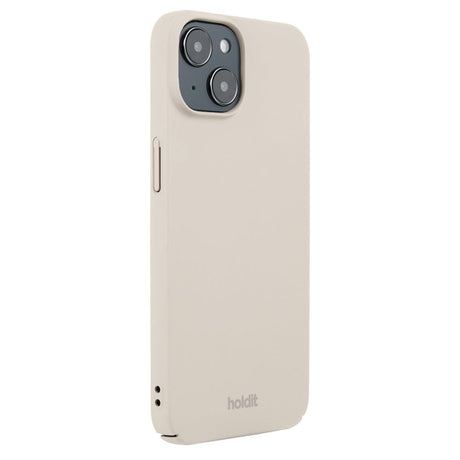 Holdit iPhone 15 Slim Plast Skal - Light Beige