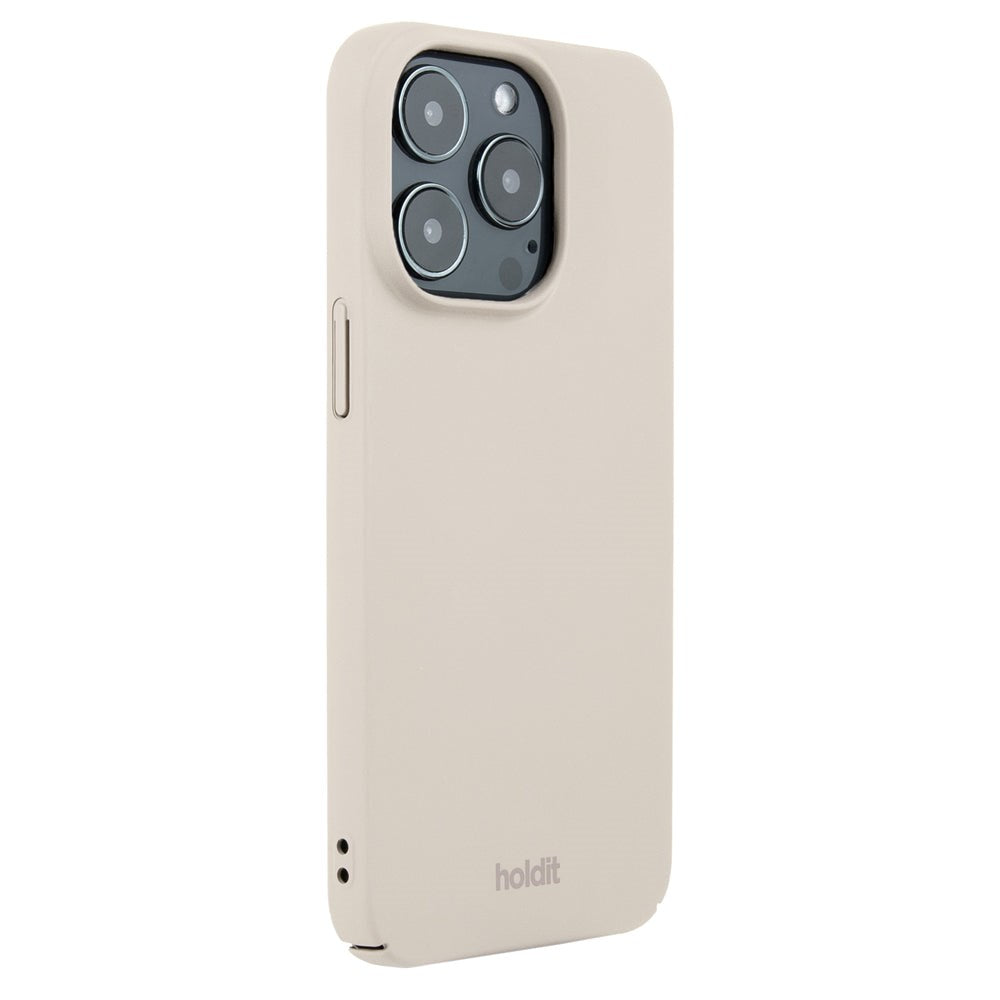 Holdit iPhone 15 Pro Slim Plast Skal - Light Beige