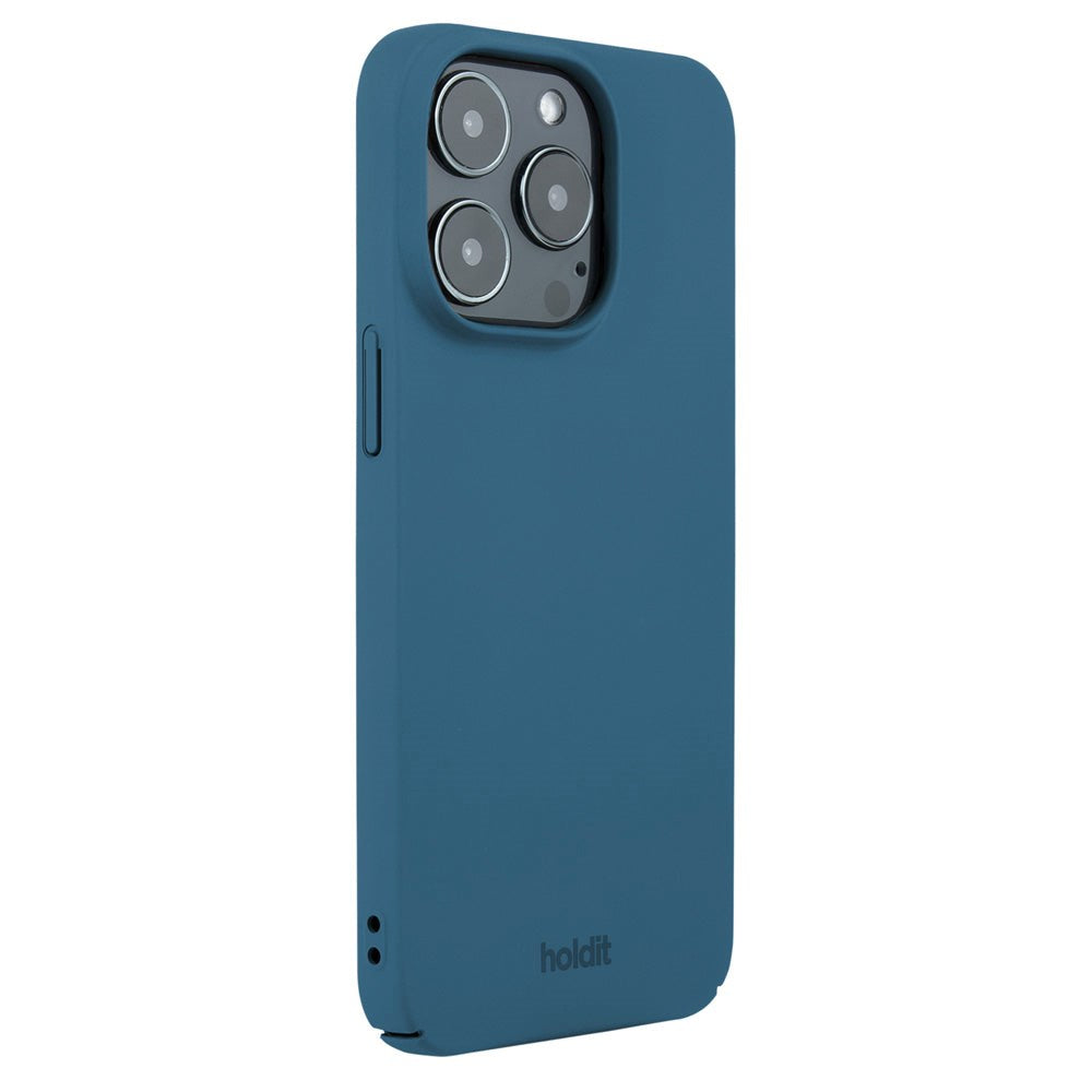 Holdit iPhone 15 Pro Slim Plast Skal - Denim Blue