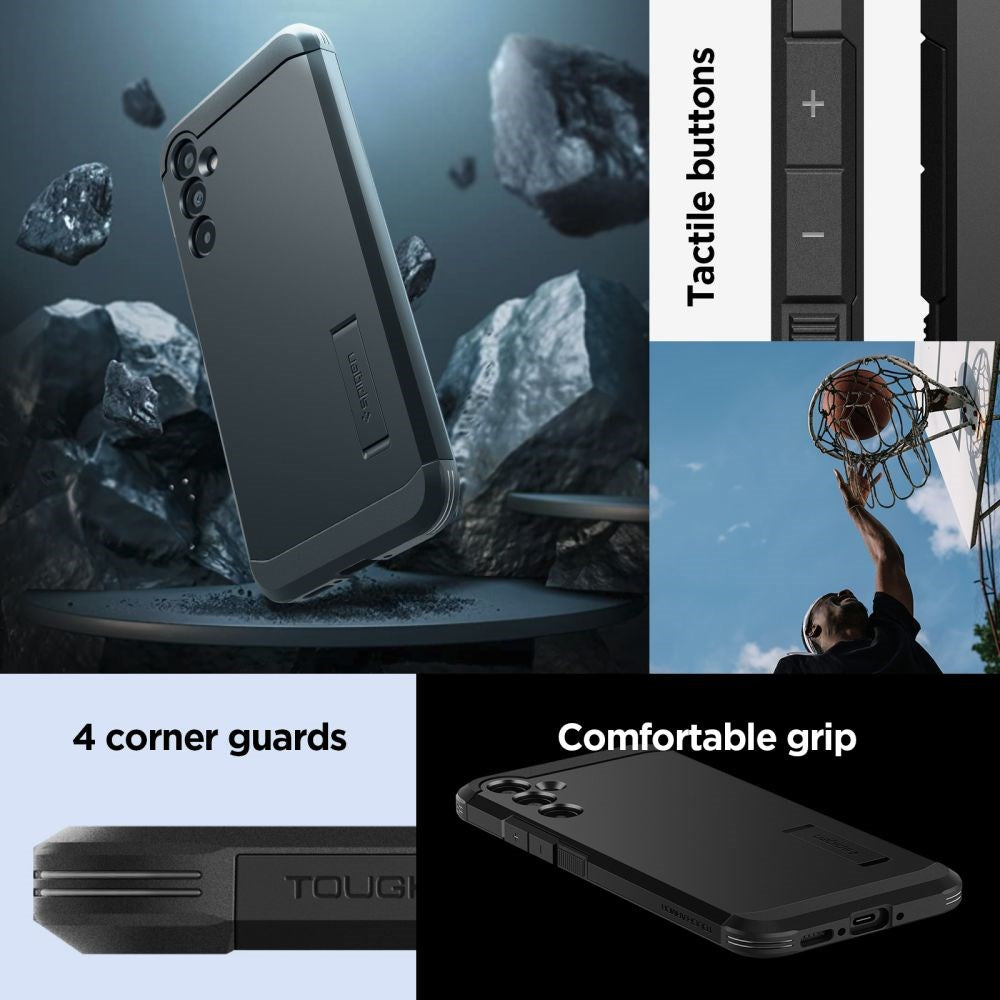 Samsung Galaxy A34 (5G) Spigen Tough Armor Skal med Stativfunktion - Svart