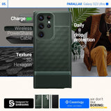 Samsung Galaxy S23 Ultra Caseology Parallax Skal - Grön