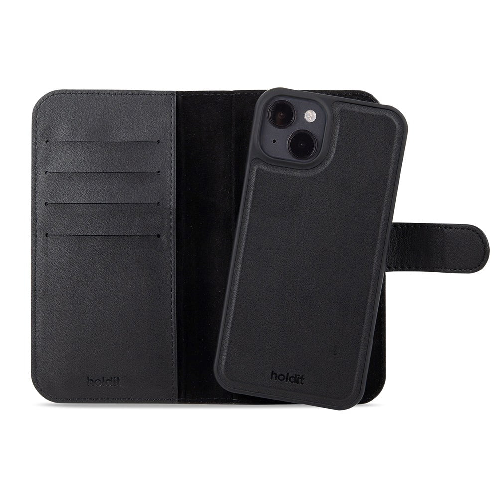 Holdit iPhone 15 Wallet Case Magnet Plus - Plånboksfodral - Black