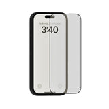 Holdit iPhone 15 Pro Härdat Glas Skärmskydd 3D - Case-Friendly - Genomskinlig / Svart Kant