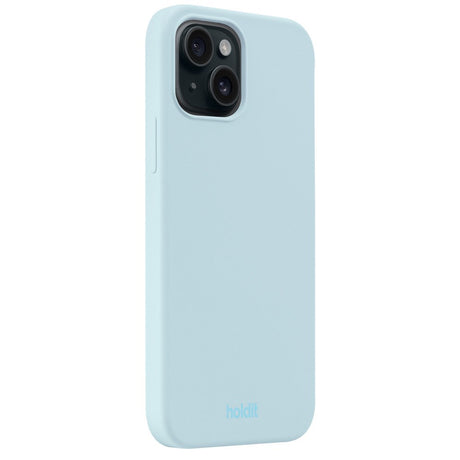 iPhone 15 Holdit Soft Touch Skal Silikon - Mineral Blue