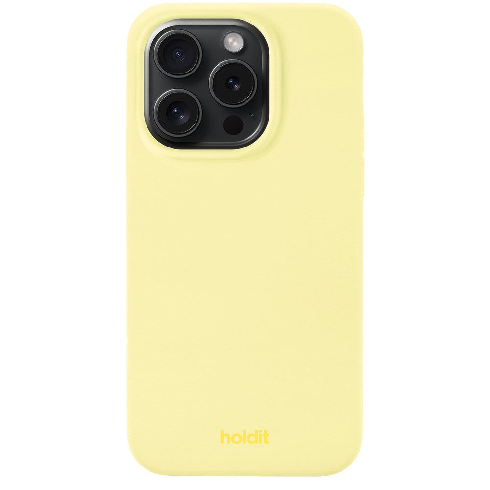 iPhone 15 Pro Holdit Soft Touch Skal Silikon - Lemonade