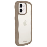 Holdit iPhone 12 / 12 Pro Wavy Skal - Mocha Brown / Transparent