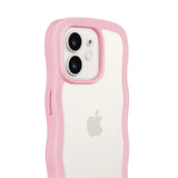 Holdit iPhone 12 / 12 Pro Wavy Skal - Pink / Transparent