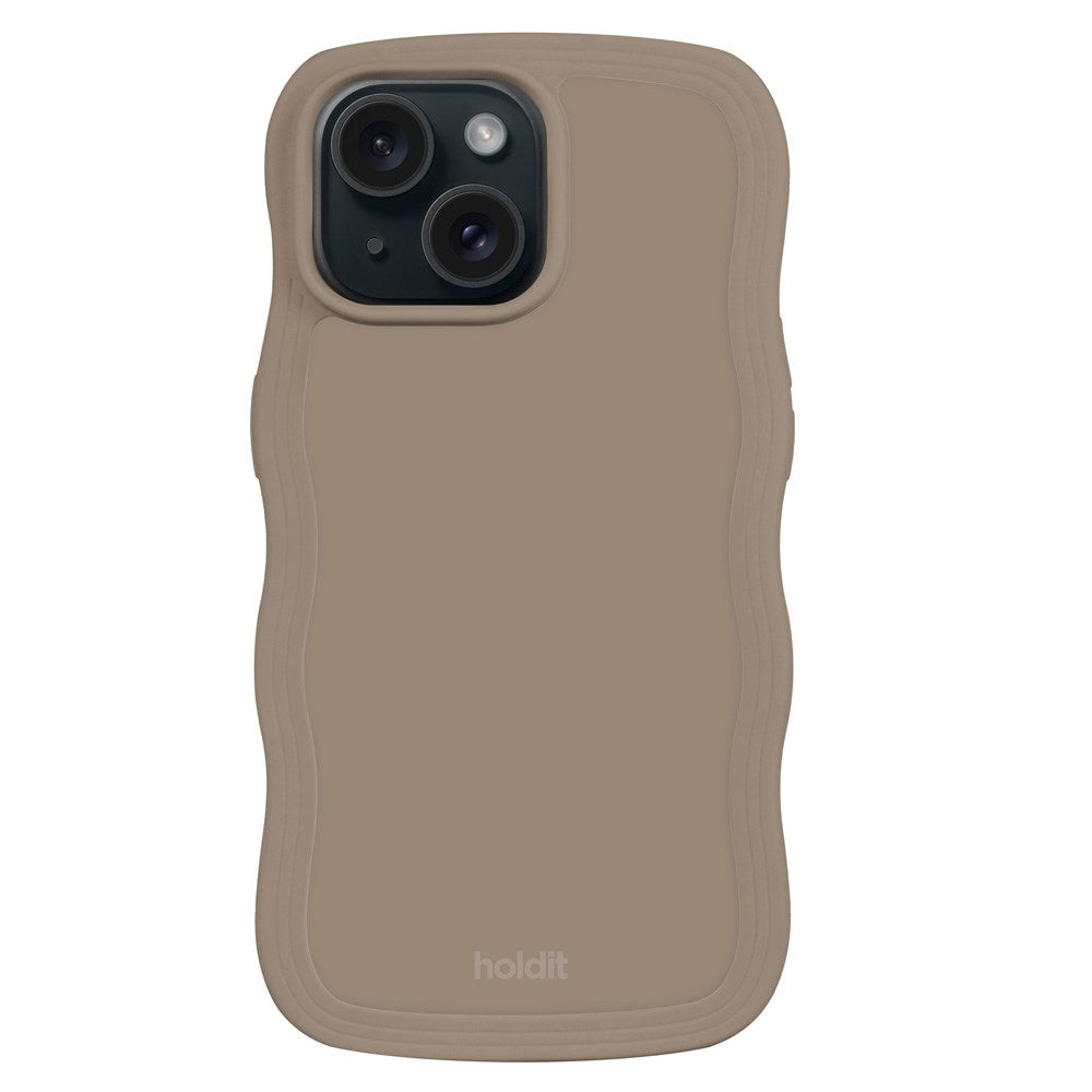 Holdit iPhone 15 / 14 / 13 Wavy Skal - Mocha Brown