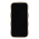 Holdit iPhone 14 Pro Wavy Skal - Mocha Brown / Transparent