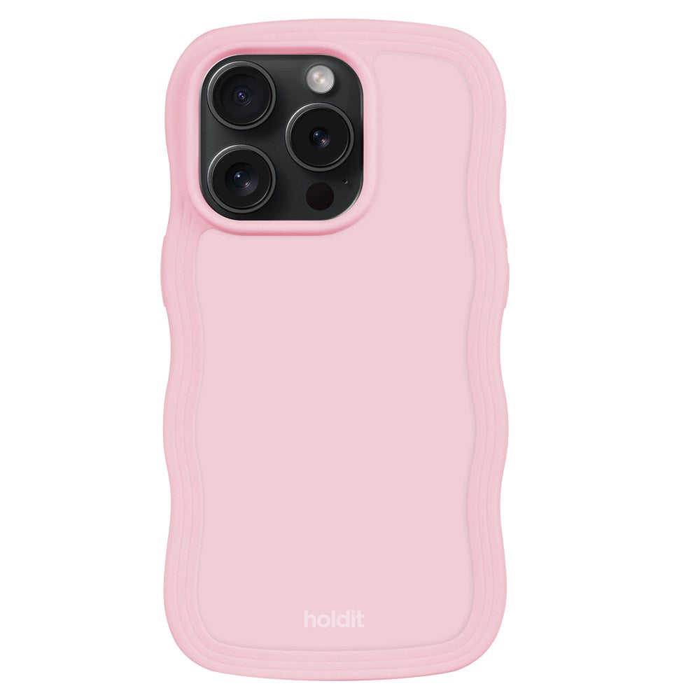 Holdit iPhone 14 Pro Wavy Skal - Pink