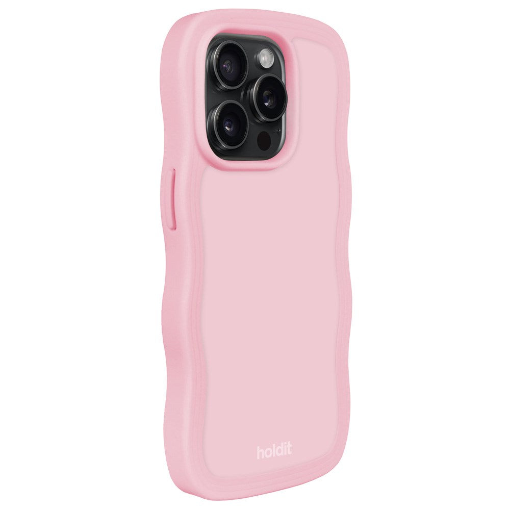 Holdit iPhone 14 Pro Wavy Skal - Pink