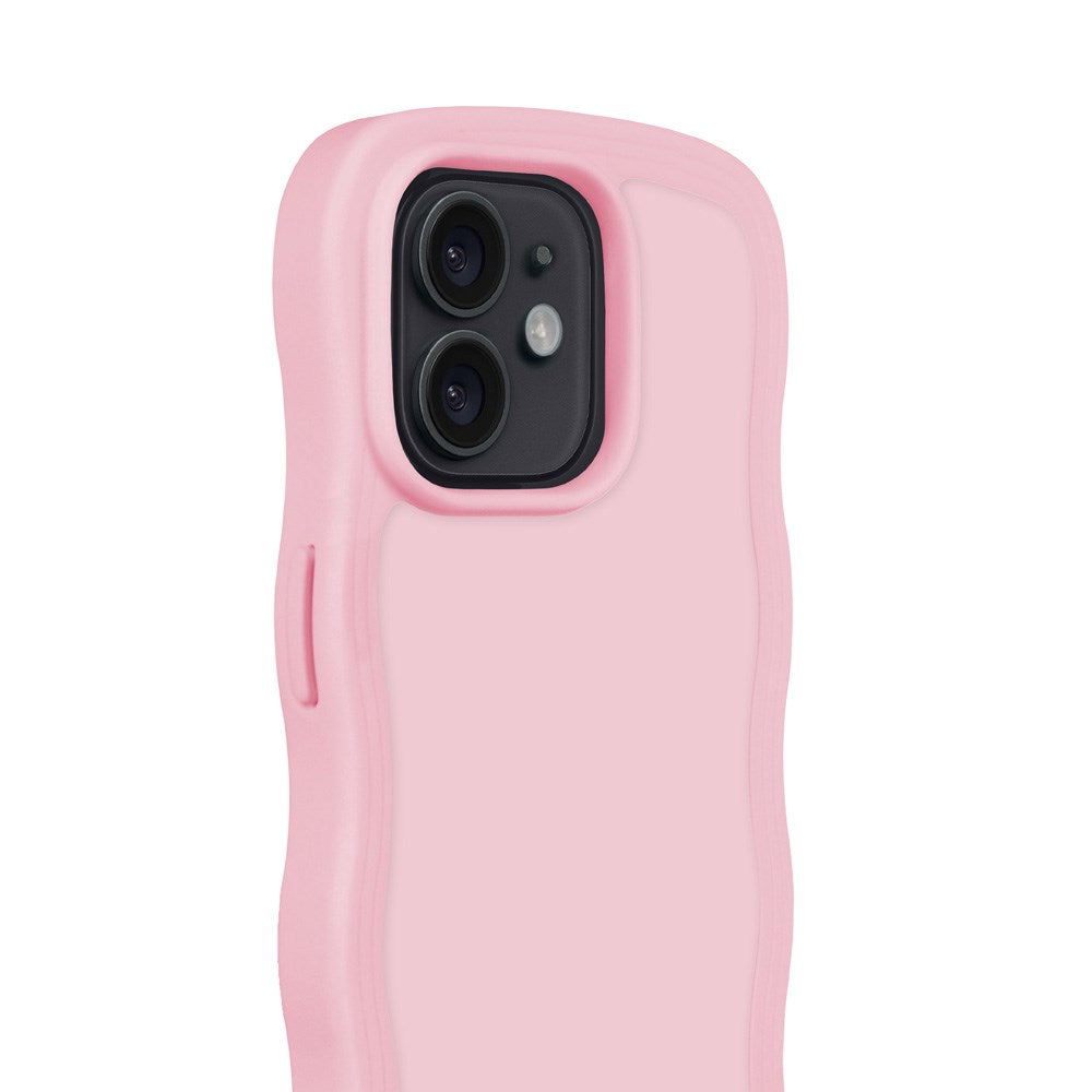 Holdit iPhone 12 / 12 Pro Wavy Skal - Pink