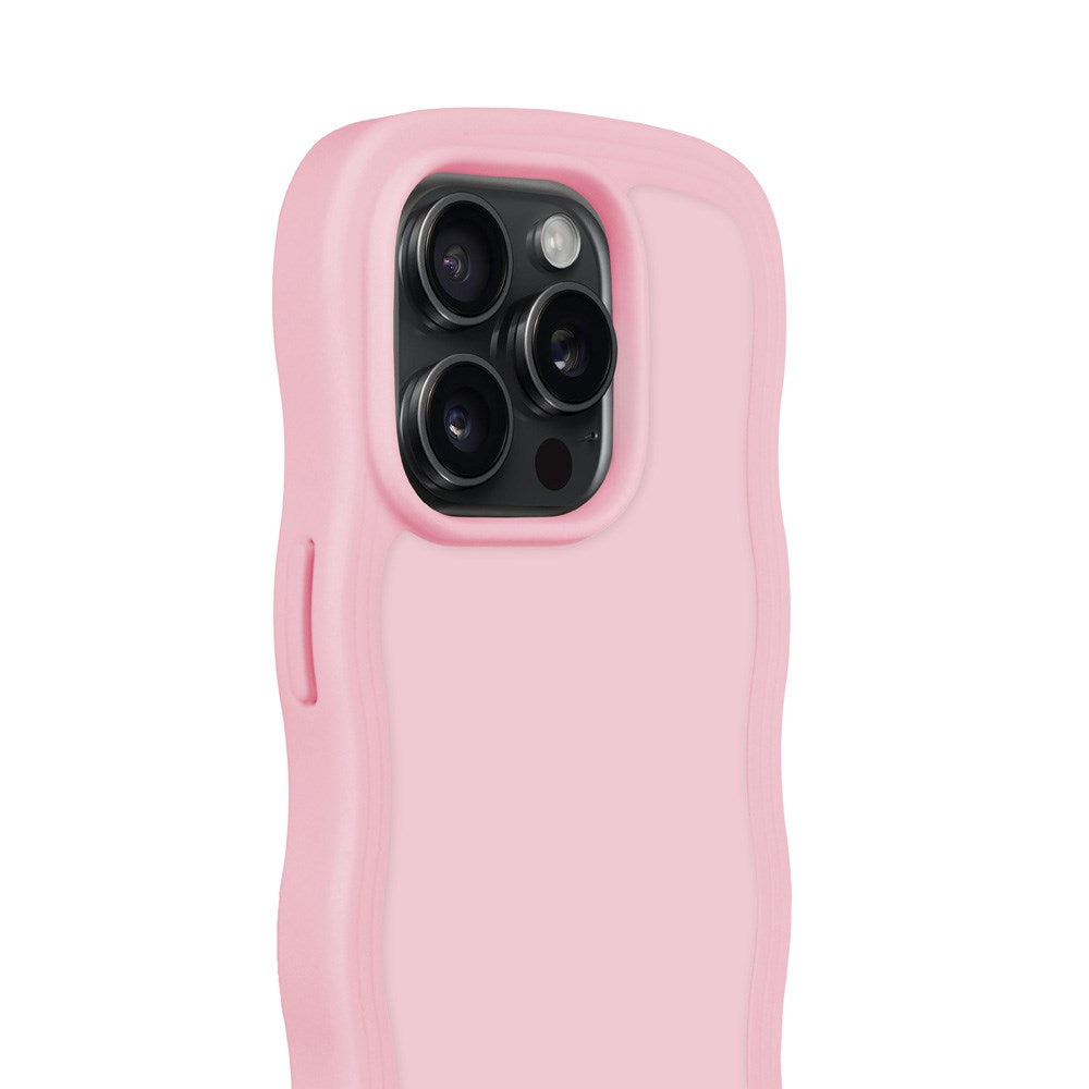 Holdit iPhone 15 Pro Max Wavy Skal - Pink