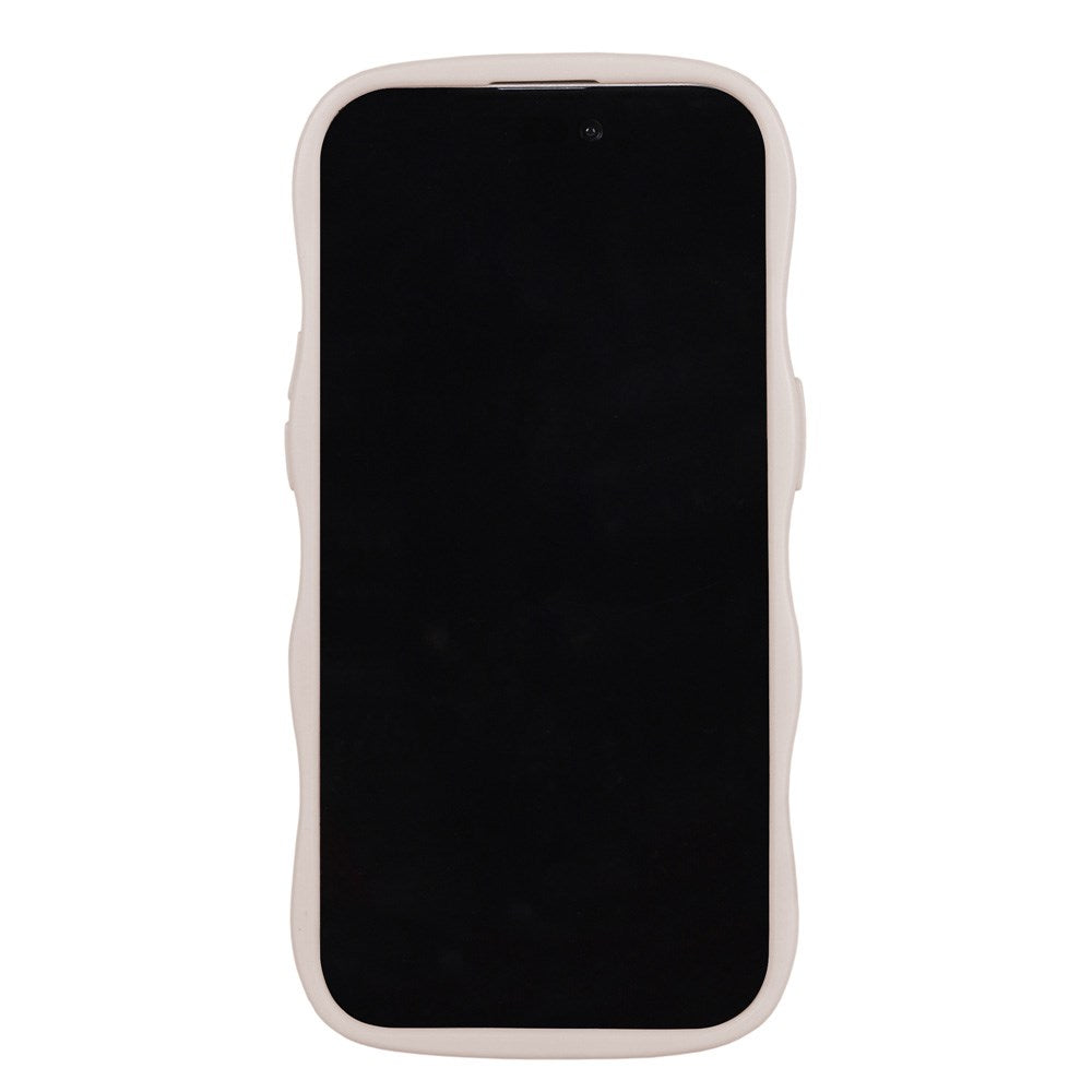 Holdit iPhone 12 / 12 Pro Wavy Skal - Light Beige / Transparent