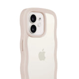 Holdit iPhone 12 / 12 Pro Wavy Skal - Light Beige / Transparent