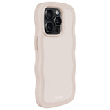 Holdit iPhone 14 Pro Wavy Skal - Light Beige