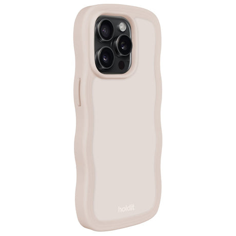 Holdit iPhone 14 Pro Max Wavy Skal - Light Beige