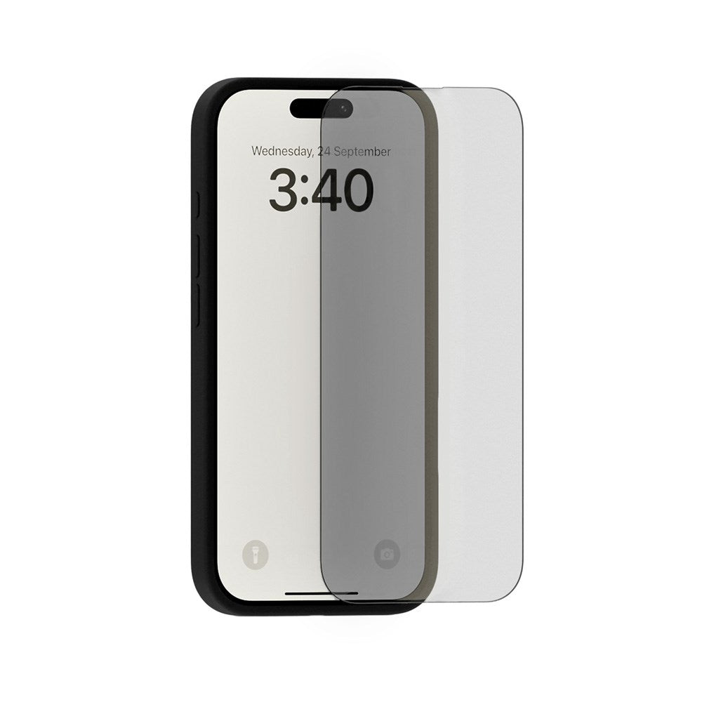 iPhone 15 Pro Max Holdit Skärmskydd Härdat Glas 9H m. Privacy Funktion - Svart Kant