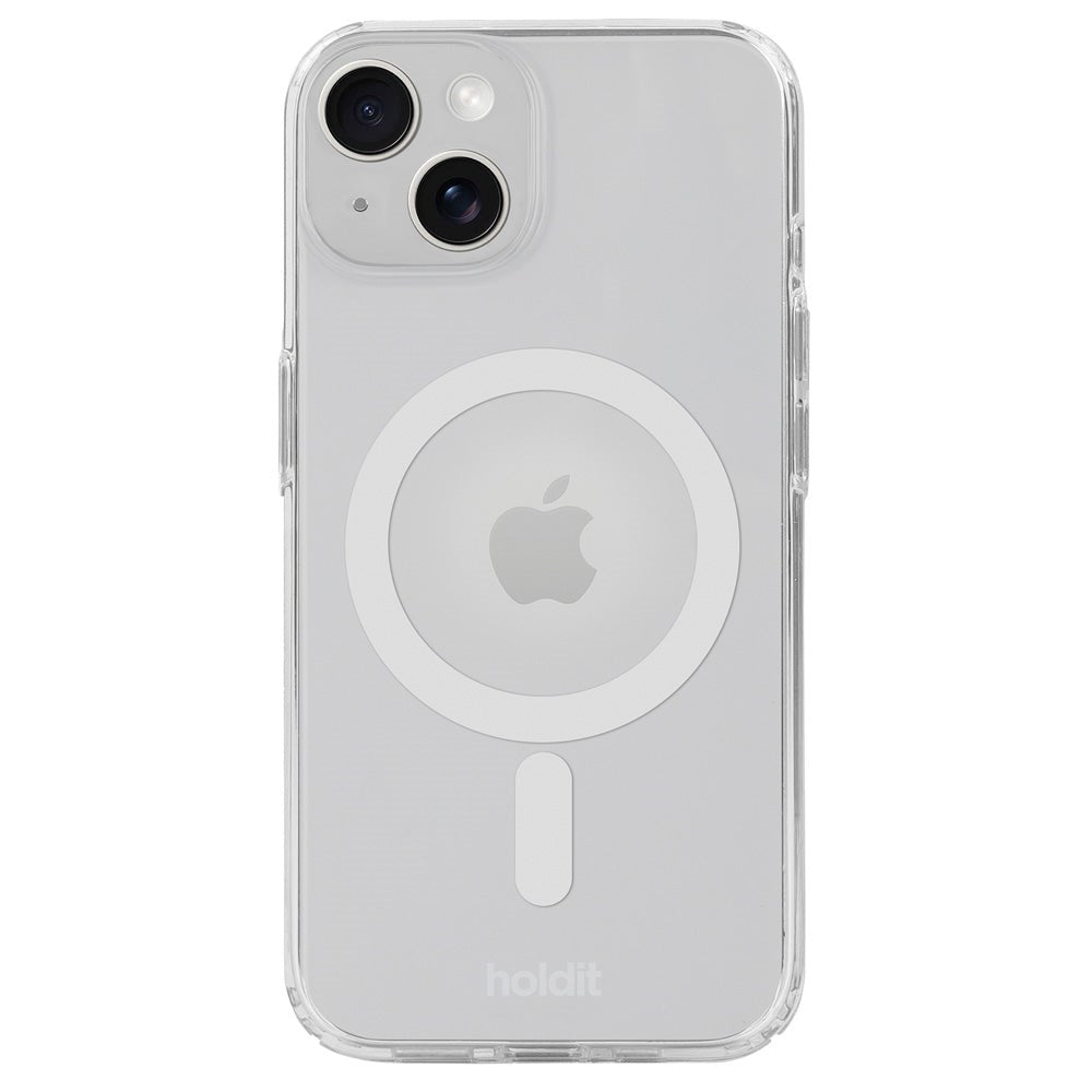 Holdit iPhone 15 / 14 / 13 MagSafe Skal - Transparent / White