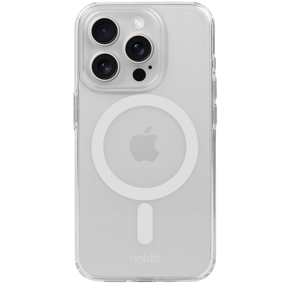 Holdit iPhone 15 Pro MagSafe Skal - Transparent / White