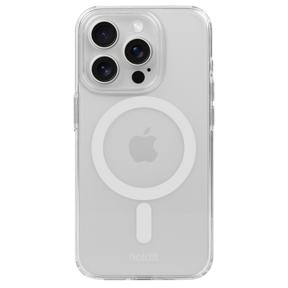 Holdit iPhone 15 Pro Max MagSafe Skal - Transparent / White