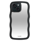 Holdit iPhone 15 / 14 / 13 Wavy Skal - Black / Mirror