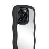 Holdit iPhone 14 Pro Wavy Skal - Black / Mirror