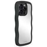 Holdit iPhone 15 Pro Wavy Skal - Black / Mirror