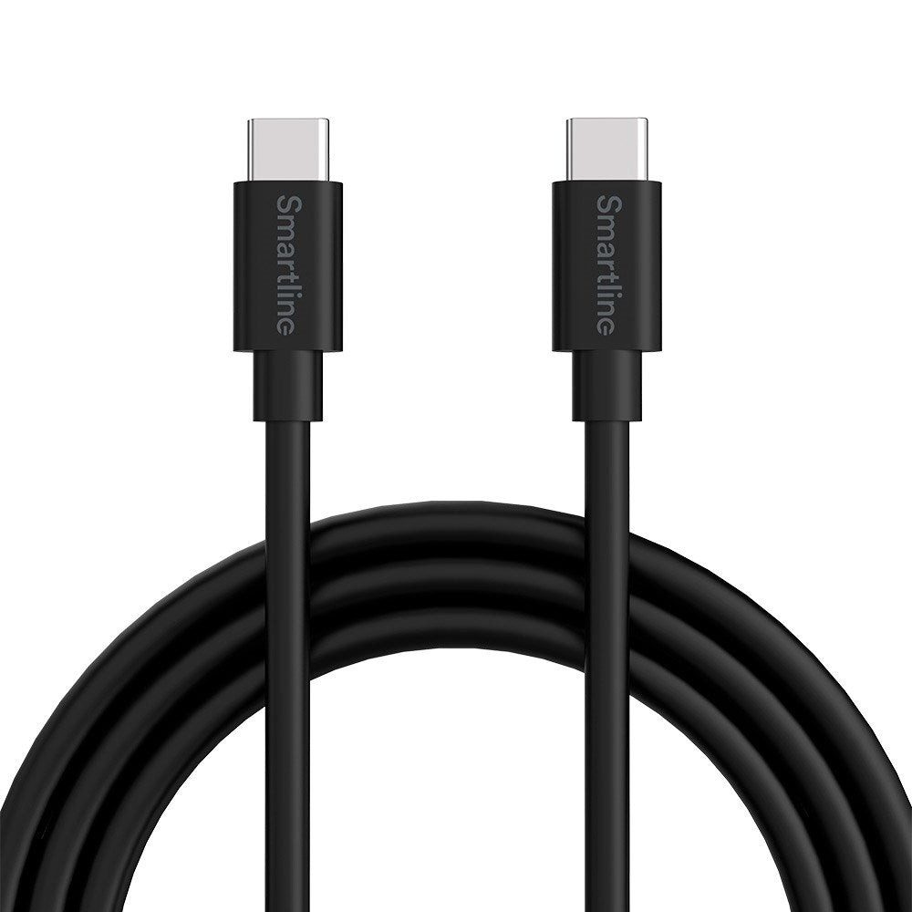 Smartline USB-C till USB-C-Kabel (3A/60W) - 1 m - Svart