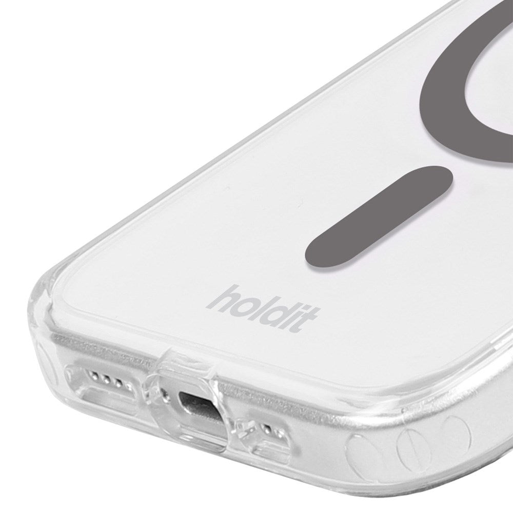 Holdit iPhone 15 Pro MagSafe Skal - Transparent / Space Grey