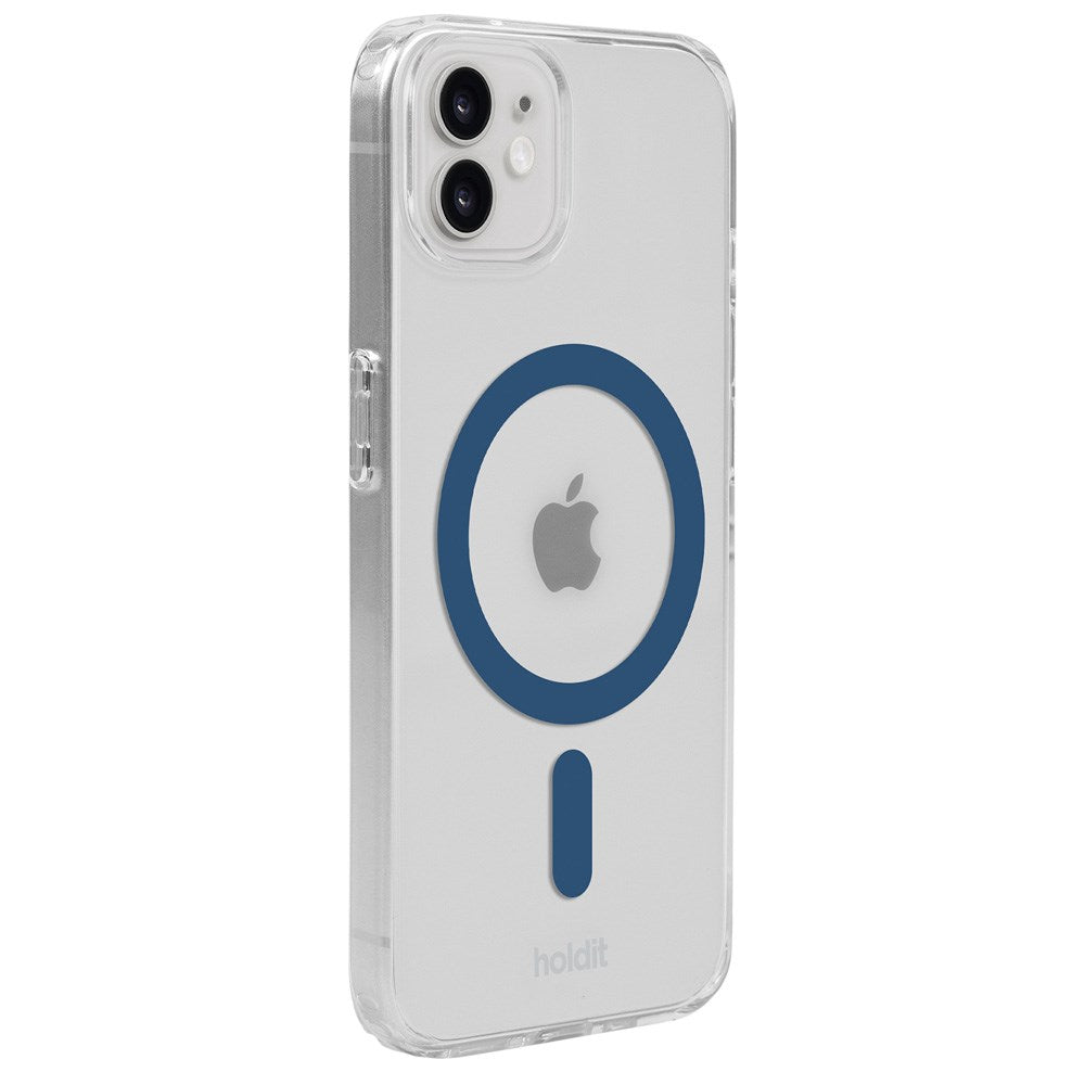 Holdit iPhone 12 / 12 Pro MagSafe Skal - Transparent / Denim Blue