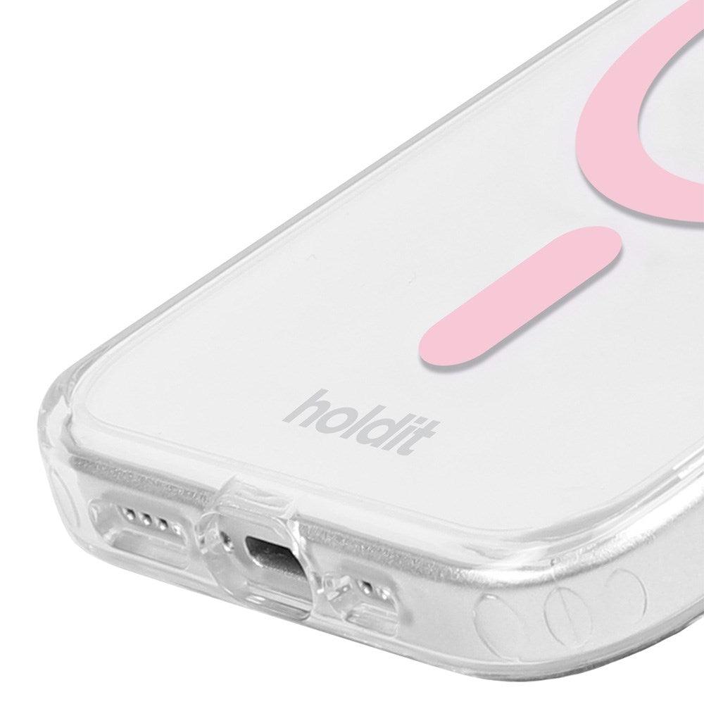 Holdit iPhone 12 / 12 Pro MagSafe Skal - Transparent / Pink