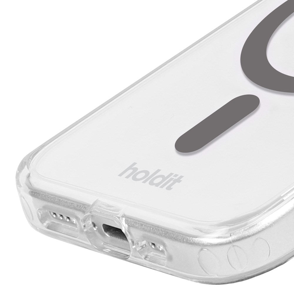 Holdit iPhone 12 / 12 Pro MagSafe Skal - Transparent / Space Grey