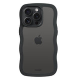 Holdit iPhone 14 Pro Max Wavy Skal - Black / Transparent