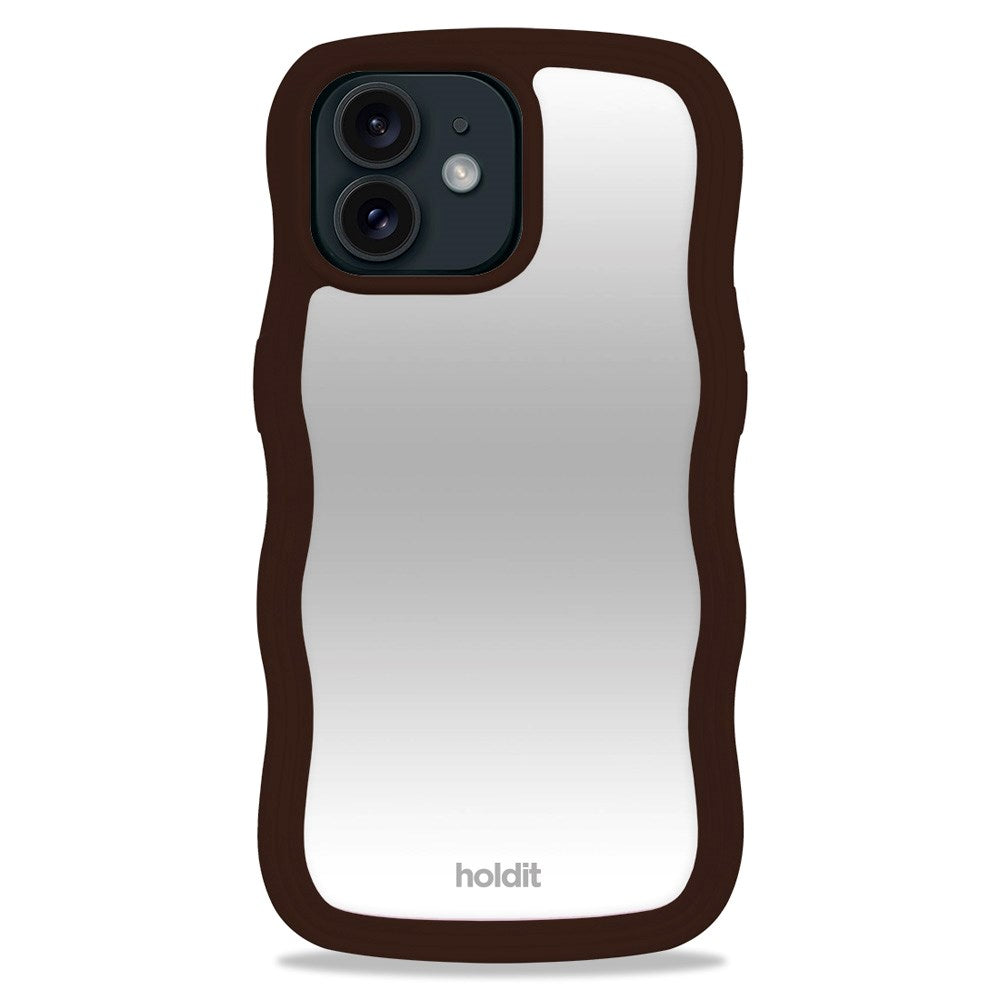 Holdit iPhone 12 / 12 Pro Wavy Skal - Chocolate / Mirror