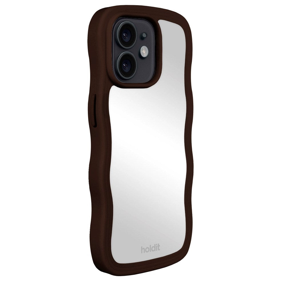 Holdit iPhone 12 / 12 Pro Wavy Skal - Chocolate / Mirror