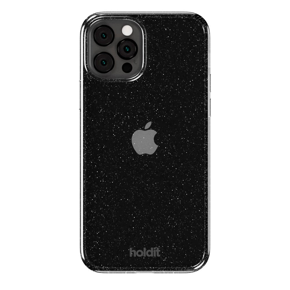 Holdit iPhone 12 / 12 Pro Glitter Skal - Svart