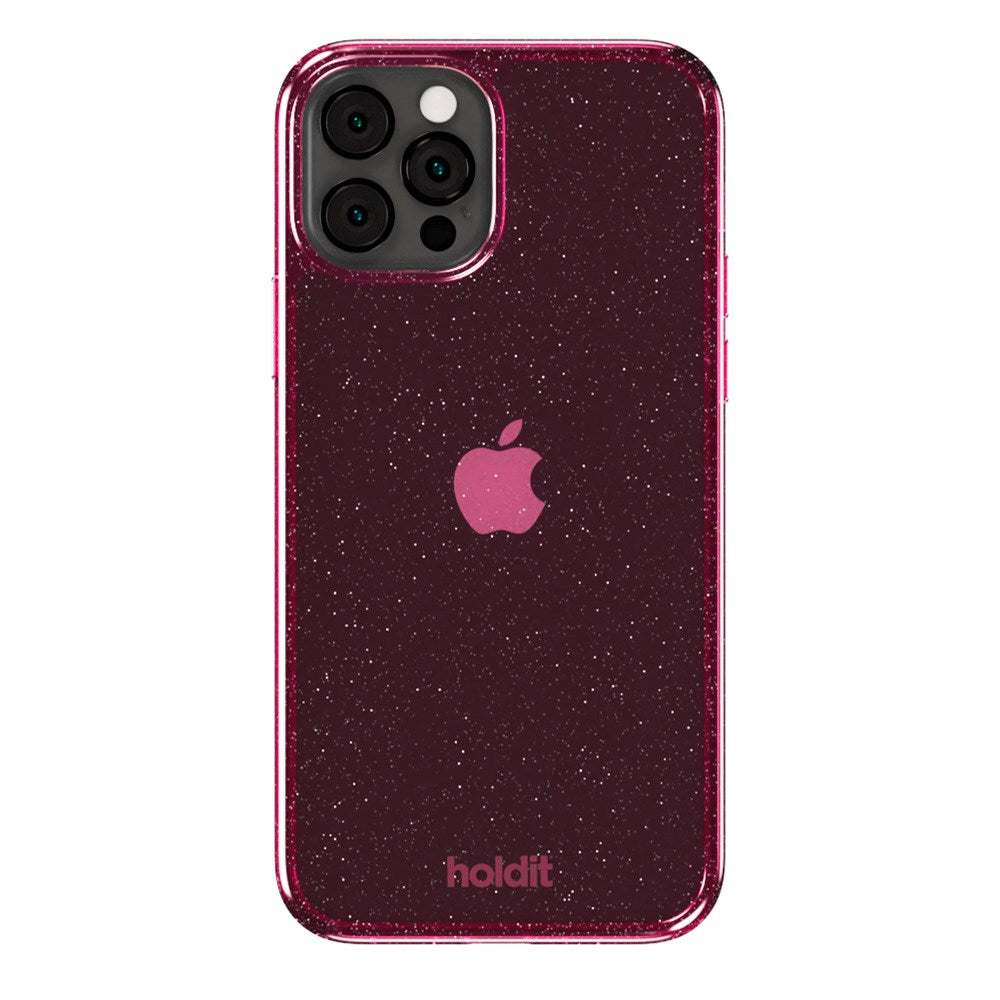 Holdit iPhone 12 / 12 Pro Glitter Skal - Rosa