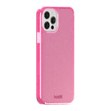 Holdit iPhone 12 / 12 Pro Glitter Skal - Rosa