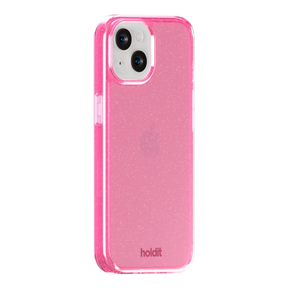 Holdit iPhone 15 / 14 / 13 Glitter Skal - Rosa
