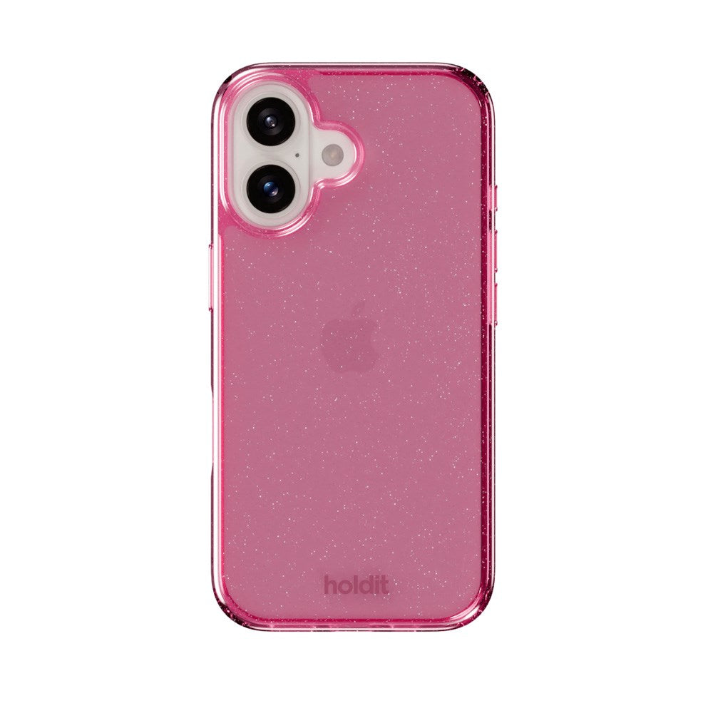 Holdit iPhone 16 Glitter Skal - Rosa
