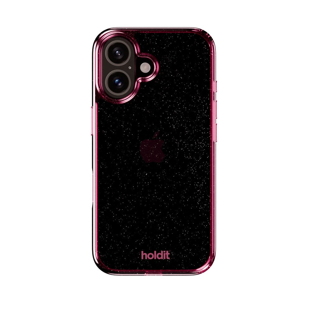 Holdit iPhone 16 Glitter Skal - Rosa